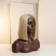 BOBBI BLONDE homepage banner with darker mannequin