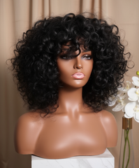 FINGER CURLS on caramel mannequin with makeup